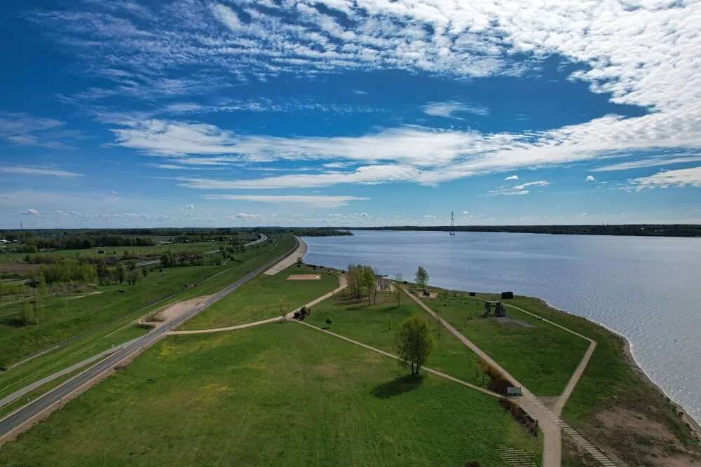 Саласпилс. Пляж на берегу водохранилища Рижской ГЭС