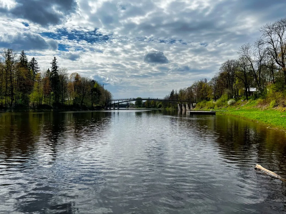 Горбатый мост на реке Огре